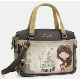   Anekke Muse krém-khaki női kézitáska vállpánttal 34 x 23 x 16 cm