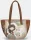 Anekke Muse konyakbarna-krém női válltáska, shopper 43 x 27 x 13 cm