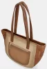 Anekke Muse konyakbarna-krém női válltáska, shopper 43 x 27 x 13 cm