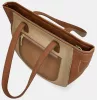 Anekke Muse konyakbarna-krém női válltáska, shopper 43 x 27 x 13 cm