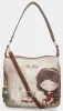 Anekke Muse konyakbarna-krém női válltáska, oldaltáska 28 x 28 x 12 cm