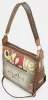 Anekke Muse konyakbarna-krém női válltáska, oldaltáska 28 x 28 x 12 cm