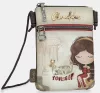 Anekke Muse bézs-khaki női mini válltáska, crossbody 15 x 19 x 3 cm