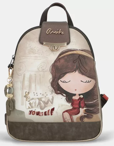 Anekke Muse barna-bézs női hátizsák, hátitáska 31 x 25 x 15 cm