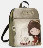 Anekke Muse khaki-bézs női hátizsák, hátitáska 31 x 26 x 12 cm