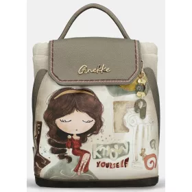   Anekke Muse krém-khaki női hátizsák, hátitáska 32 x 33 x 12 cm