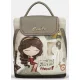 Anekke Muse krém-khaki női hátizsák, hátitáska 32 x 33 x 12 cm