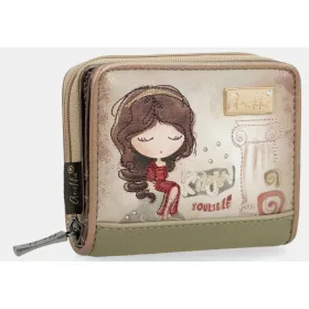 Anekke Muse khaki-mogyoró női pénztárca 11 x 9 x 4 cm