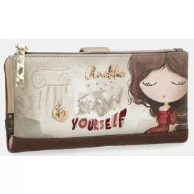 Anekke Muse homok-barna női pénztárca RFID 19 x 10 x 4 cm