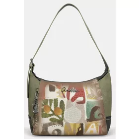 Anekke Amphora oliva-barna női válltáska 36 x 23 x 13 cm