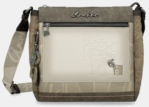 Anekke Amphora khaki-barna női oldaltáska, crossbody 30 x 26 x 10 cm