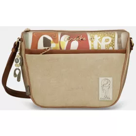   Anekke Amphora krém-mogyoróbarna női válltáska 32 x 24 x 13 cm