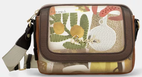 Anekke Amphora barna-krém női válltáska, crossbody 24 x 20 x 8 cm