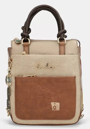 Anekke Amphora krém-barna női hátizsák, hátitáska 27 x 28 x 13 cm