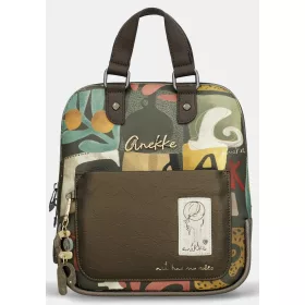  Anekke Amphora khaki-barna női hátizsák, hátitáska 31 x 28 x 10 cm