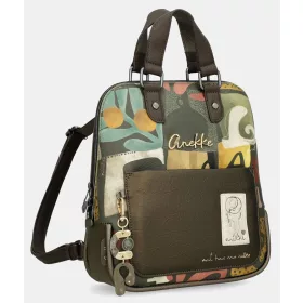   Anekke Amphora khaki-barna női hátizsák, hátitáska 31 x 28 x 10 cm