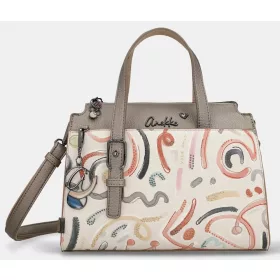   Anekke Olympia bézs-multikolor női kézitáska vállpánttal 28 x 23 x 12 cm