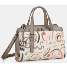   Anekke Olympia bézs-multikolor női kézitáska vállpánttal 28 x 23 x 12 cm