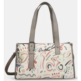   Anekke Olympia bézs-multikolor női válltáska, crossbody 39 x 23 x 10 cm