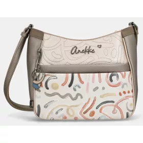   Anekke Olympia bézs-multikolor női válltáska, crossbody 32 x 27 x 13 cm
