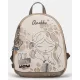 Anekke Olympia bézs-mogyoróbarna női hátizsák, hátitáska 30 x 26 x 10 cm