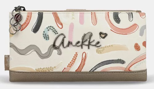 Anekke Olympia bézs-multikolor női pénztárca 20 x 12 x 4 cm