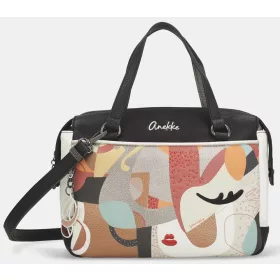   Anekke Eikon fekete-piros női kézitáska, crossbody 33 x 22 x 14 cm