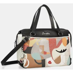   Anekke Eikon fekete-piros női kézitáska, crossbody 33 x 22 x 14 cm