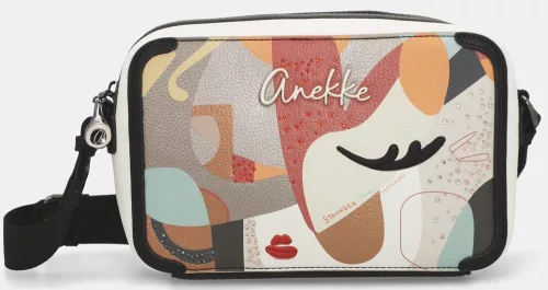 Anekke Eikon fehér-fekete női válltáska, crossbody 26 x 16 x 8 cm
