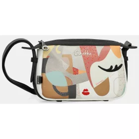   Anekke Eikon fekete-fehér válltáska, crossbody 24 x 16 x 4 cm