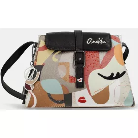   Anekke Eikon fekete-fehér válltáska, crossbody 27 x 18 x 8 cm