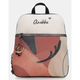   Anekke Eikon krém-piros női hátizsák, hátitáska 29 x 31 x 9 cm