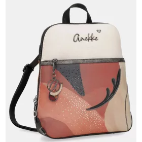   Anekke Eikon krém-piros női hátizsák, hátitáska 29 x 31 x 9 cm