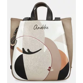   Anekke Eikon krém-mogyoró női kézitáska, hátizsák, 31 x 30 x 10 cm
