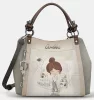 Anekke Sophia szürke-barna női kézitáska vállpánttal 40 x 28 x 16 cm