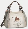 Anekke Sophia szürke-barna női kézitáska vállpánttal 40 x 28 x 16 cm