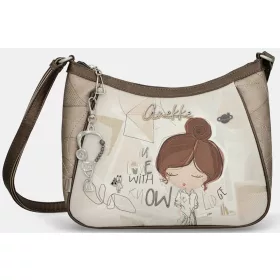   Anekke Sophia krém-bronz női válltáska, crossbody 30 x 23 x 11 cm