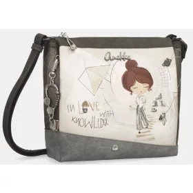   Anekke Sophia krém-szürke női oldaltáska, crossbody 33 x 25 x 11 cm