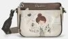 Anekke Sophia krém-barna női oldaltáska, crossbody 26 x 19 x 8 cm