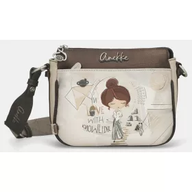   Anekke Sophia krém-barna női oldaltáska, crossbody 26 x 19 x 8 cm