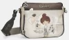 Anekke Sophia krém-barna női oldaltáska, crossbody 26 x 19 x 8 cm