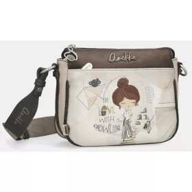   Anekke Sophia krém-barna női oldaltáska, crossbody 26 x 19 x 8 cm