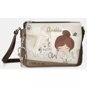   Anekke Sophia krém-barna női oldaltáska, crossbody 30 x 20 x 12 cm