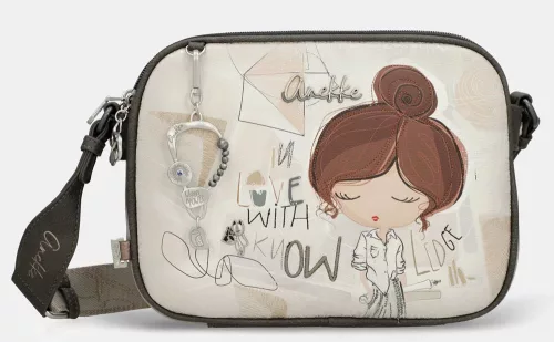 Anekke Sophia bézs-khaki női válltáska, crossbody 27 x 20 x 7 cm