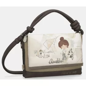   Anekke Sophia krém-khaki női kézitáska, oldaltáska, 26 x 19 x 7 cm