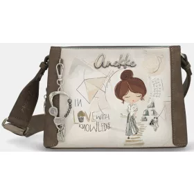   Anekke Sophia krém-barna női válltáska, crossbody 26 x 18 x 9 cm
