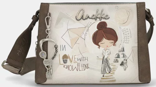 Anekke Sophia krém-barna női válltáska, crossbody 26 x 18 x 9 cm
