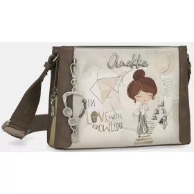   Anekke Sophia krém-barna női válltáska, crossbody 26 x 18 x 9 cm