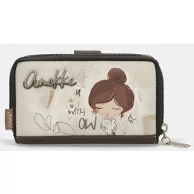   Anekke Sophia bézs-barna női pénztárca RFID 16 x 10 x 4 cm