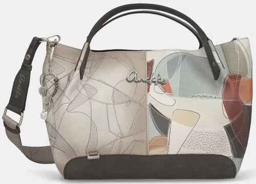 Anekke Auralis drapp-barna női kézitáska vállpánttal 46 x 26 x 18 cm